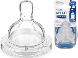 Smoczki antykolkowe do butelek Avent Classic+ 2 szt. 6m+ Y do kaszek