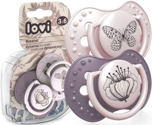 Smoczek dynamiczny Botanic girl Lovi 3-6m 2szt.