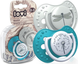 Smoczek dynamiczny Botanic boy Lovi 0-3m 2szt.