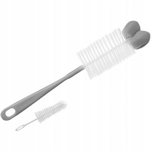 Szczotka do butelek z gąbką Babyono 1152 szary