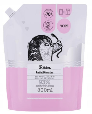 YOPE żel pod prysznic Róża kadzidłowiec REFILL