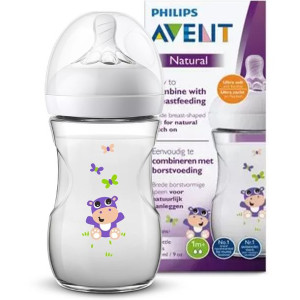 Butelka antykolkowa Avent Natural 260 ml Hipopotam