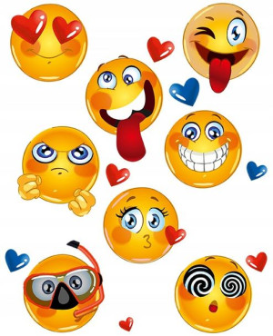 Naplamki Naprasowanki na ubrania 20 x 30 cm Emoji