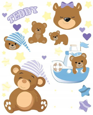 Naplamki Naprasowanki na ubrania 20 x 30 cm Teddy
