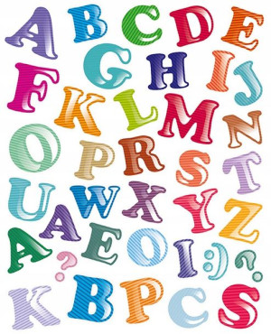 Naplamki Naprasowanki na ubrania 20 x 30 cm Letters