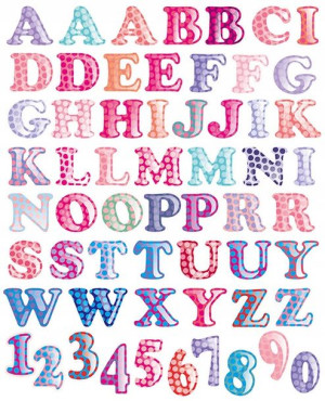 Naplamki Naprasowanki na ubrania 20 x 30 cm Girl Letters