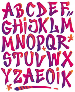 Naplamki Naprasowanki na ubrania 20 x 30 cm Grafitti Letters
