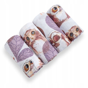 Pielucha tetrowa 4 szt. Nocolot sowa