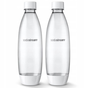 Butelki na wodę SodaStream Fuse 1l - Białe dwupak
