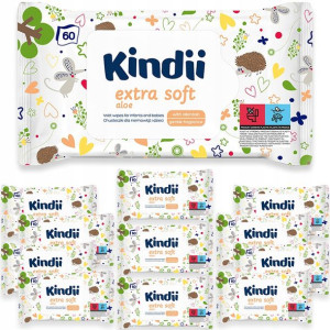 Kindii Cleanic chusteczki 12PAK Extra Soft Aloe