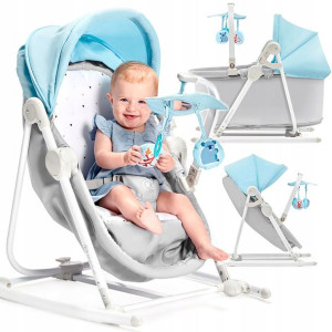 Leżaczek, kołyska 5w1 Kinderkraft UNIMO * light blue