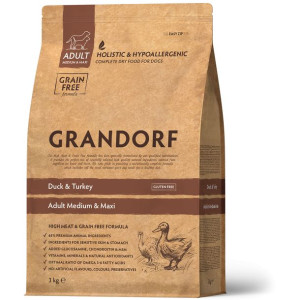 Grandorf Duck & Turkey Adult Medium & Maxi Breeds Karma Dla Dorosłych Psów