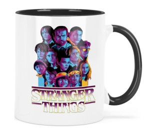 Kubek Czarne Wnętrze Stranger Things Wzory Prezent