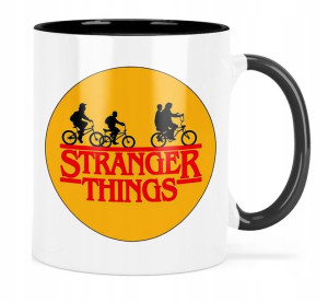 Kubek Czarne Wnętrze Stranger Things Wzory Prezent
