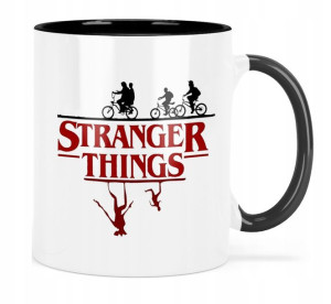 Kubek Czarne Wnętrze Stranger Things Wzory Prezent
