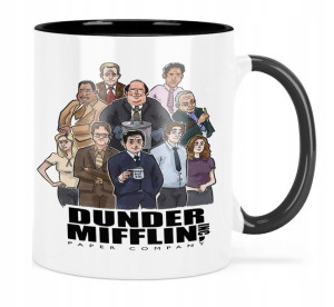Kubek Czarne Wnętrze The Office Różne Wzory
