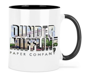 Kubek Czarne Wnętrze The Office Różne Wzory