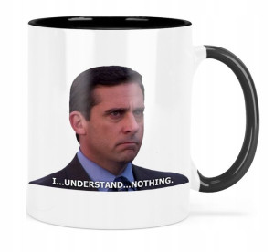 Kubek Czarne Wnętrze The Office Różne Wzory