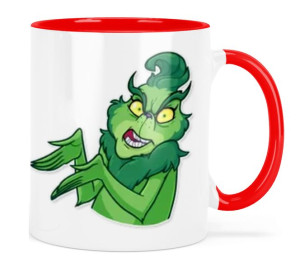 Kubek Czerwone Wnętrze Grinch Prezent Na Święta