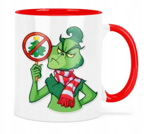Kubek Czerwone Wnętrze Grinch Prezent Na Święta