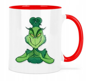 Kubek Czerwone Wnętrze Grinch Prezent Na Święta