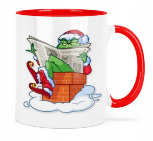 Kubek Czerwone Wnętrze Grinch Prezent Na Święta