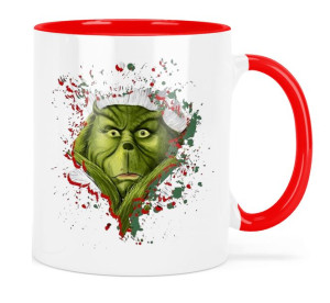 Kubek Czerwone Wnętrze Grinch Prezent Na Święta
