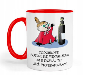 Kubek Czerwone Wnętrze Mała Mi Wzory Prezent