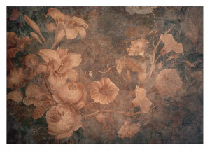 Fototapeta KWIATY VINTAGE Beton Retro 416x254