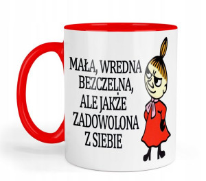 Kubek Czerwone Wnętrze Mała Mi Wzory Prezent