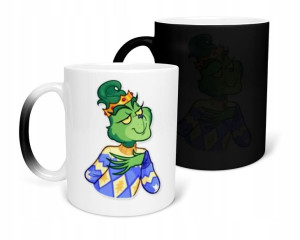 Kubek Magiczny Czarny Matowy Grinch Prezent Święta