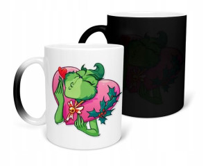Kubek Magiczny Czarny Matowy Grinch Prezent Święta