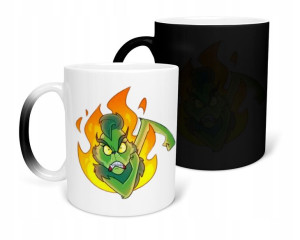 Kubek Magiczny Czarny Matowy Grinch Prezent Święta