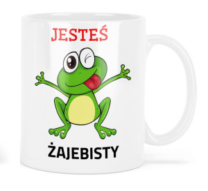 Kubek Żaba Śmieszny Prezent Jesteś Żajebisty