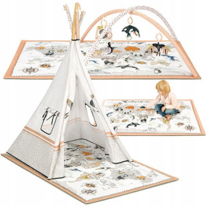 Mata edukacyjna namiot tipi 3w1 Kinderkraft TIPPY