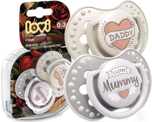 Smoczek dynamiczny I love Lovi 0-3m 2szt.