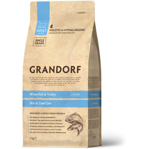 Grandorf White Fish & Turkey Skin & Coat Karma Sucha Dla Kota 2 kg