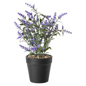 Sztuczna lawenda kwiat 23cm w donicy roślina