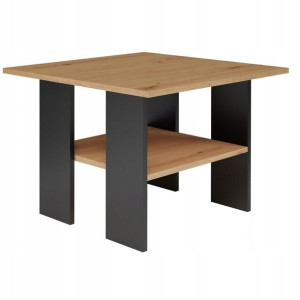 Ława stolik kawowy MODERNA dąb artisan/czarny TOP