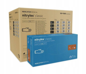 Rękawice Nitrylowe Bezpudrowe Blue Xl 1000 Sztuk
