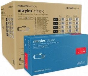 RĘKAWICE NITRYLOWE BEZPUDROWE blue L 1000 sztuk