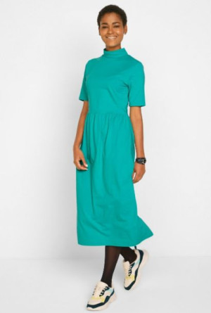 Bonprix Casualowa Bawełniana Sukienka Golf Ze Stójką Midi 48-50 908768
