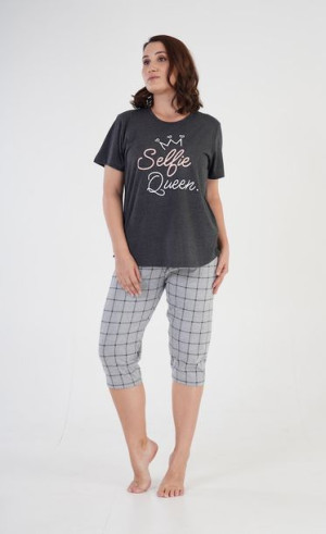 Piżama Damska Vienetta bawełniana +Size 1XL krótki