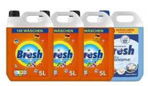 Niemiecki Zestaw 20l Żel Do Prania+płynkpl Żel 3x 5l Bresh 1x Płyn Bresh