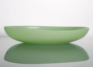Patera szklana 34cm zielona