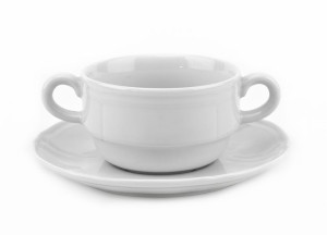 Bulionówka 300ml ze spodkiem Castel White