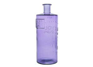 Wazon szklany 40cm All you need is  Love fiolet recykling