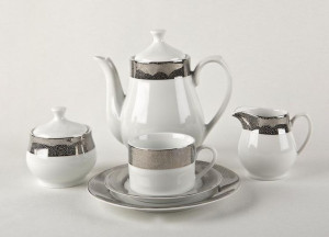Serwis do kawy 12/27 Caviar Silver