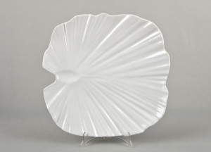 Taca liść palmowy 35 cm - biała