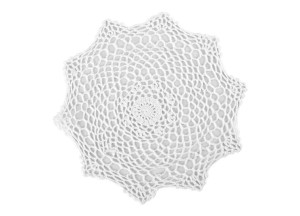 Serweta na stół 30cm ażurowa biała